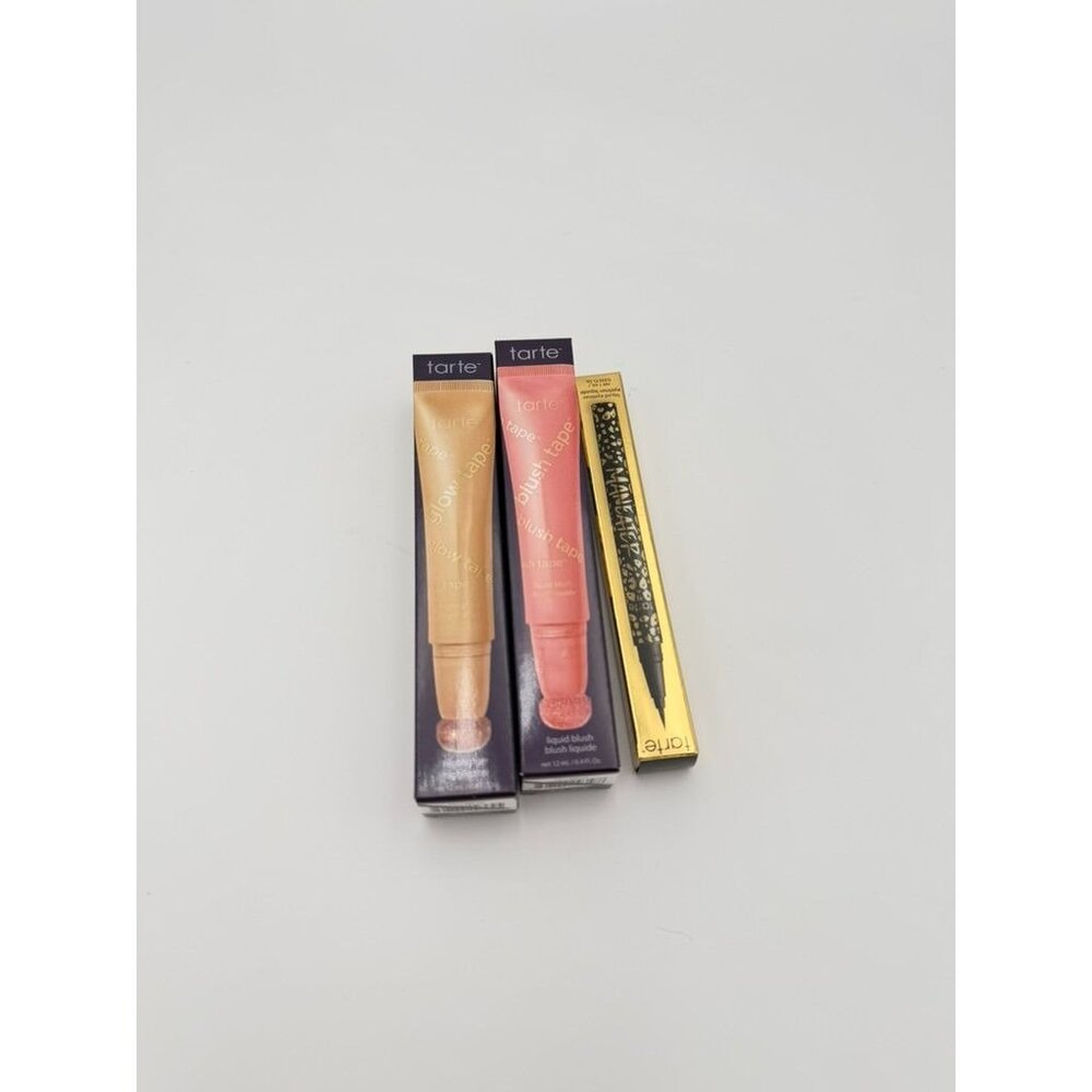 TARTE Cosmetics Glow Tape Highlighter Blush Tape Liquid Blush & Maneater Eyeline